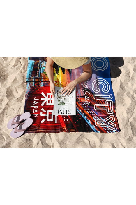 Mijölnir Tokyo Rising Sun Toalla de Playa Multicolor 90x150 cm Poliéster